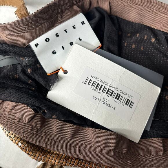 Poster Girl Gracie Crop Top Matt Bambi Size S - Picture 8 of 9